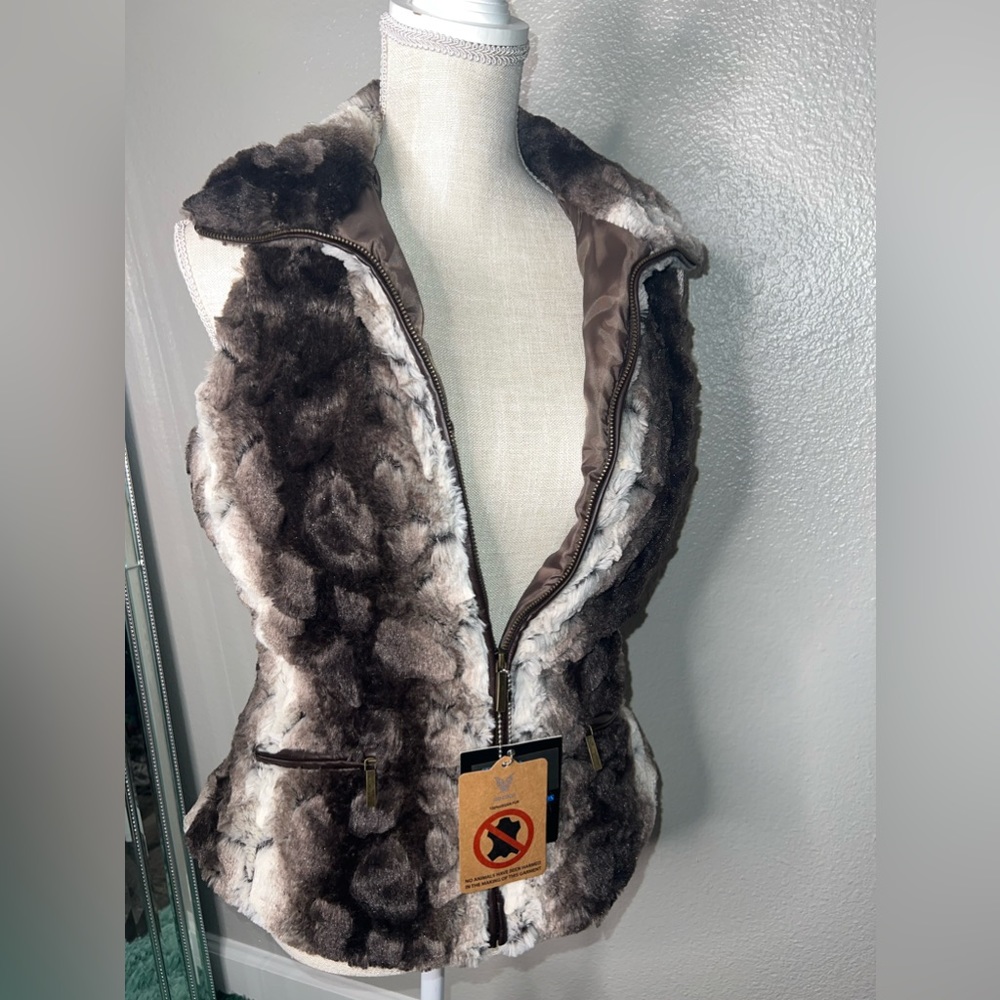 Fur vest coat